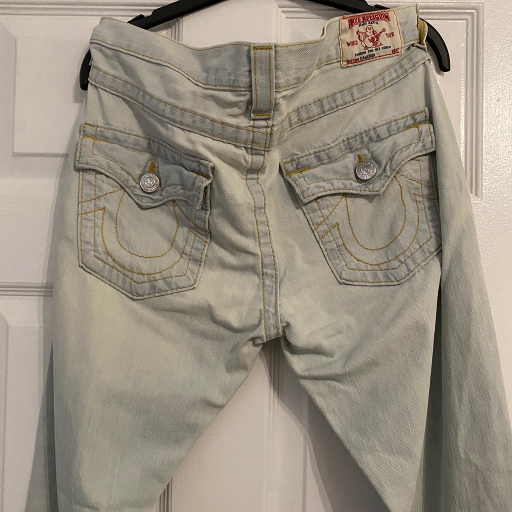 True Religion Light Blue Straight Jeans